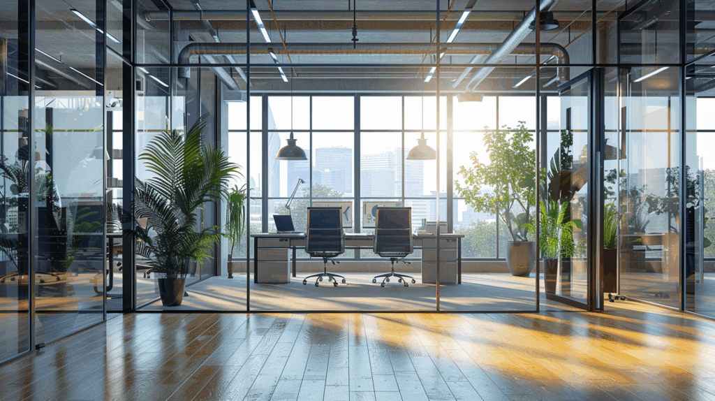 Framed Glass Office Partition